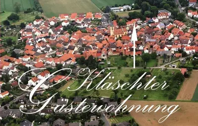 Blick auf Klaschter Gastewohnung aus der Vogelperspektive