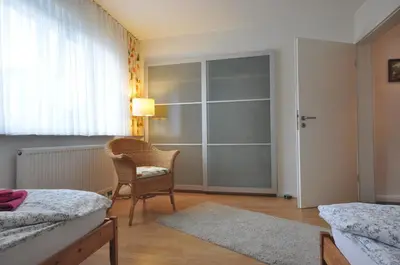 Ein Bett oder Betten in einem Zimmer der Unterkunft Ferienwohnung Guddat