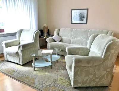 Ein Sitzbereich in der Unterkunft Gästehaus Braun