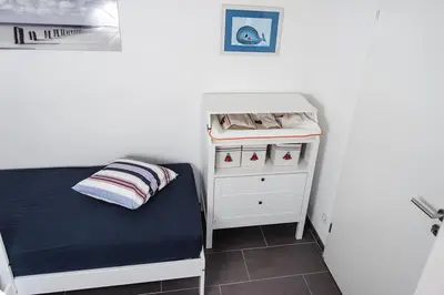 Ein Bett oder Betten in einem Zimmer der Unterkunft Ferienhaus Refugium