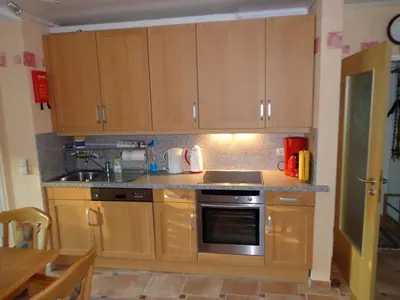 Küche/Küchenzeile in der Unterkunft Ferienwohnung Bischoff