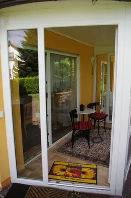 Ein Balkon oder eine Terrasse in der Unterkunft Ferienwohnung Bischoff