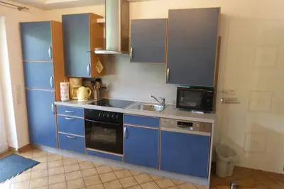 Küche/Küchenzeile in der Unterkunft Ferienwohnung Katzer