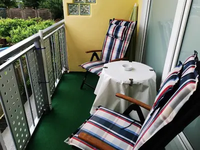 Ein Sitzbereich in der Unterkunft Ferienwohnung Brigitte