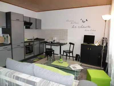 Küche/Küchenzeile in der Unterkunft Ferienwohnung Ehret