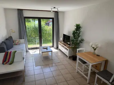 Ein Sitzbereich in der Unterkunft Gemütliches Apartment in Erzhausen, südliches Rhein-Main-Gebiet