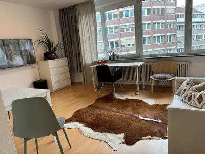 Ein Sitzbereich in der Unterkunft UrbanPause Studio KA-Mitte