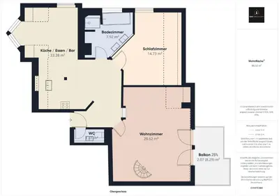Grundriss der Unterkunft Traumzeit Sky Lounge Marbach
