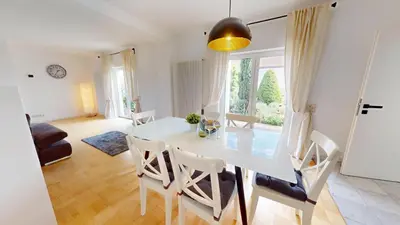 Ein Sitzbereich in der Unterkunft Ferienhaus im Weinberg Kallstadt