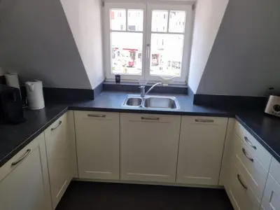 Küche/Küchenzeile in der Unterkunft Alte Fachwerkresidenz
