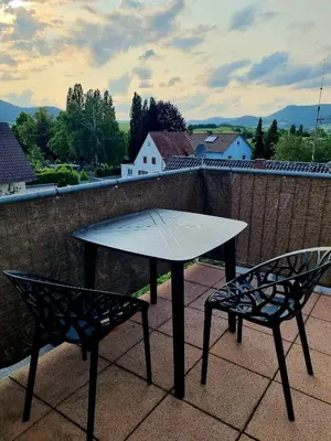 Ein Balkon oder eine Terrasse in der Unterkunft Weitblick Pfalz