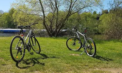 Radfahren an der Unterkunft Unterkunft für Radfahrer oder in der Nähe