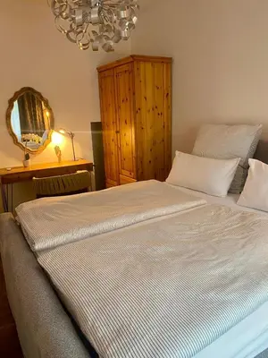 Ein Bett oder Betten in einem Zimmer der Unterkunft Ferienwohnung