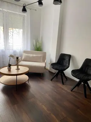 Ein Sitzbereich in der Unterkunft Ferienwohnung