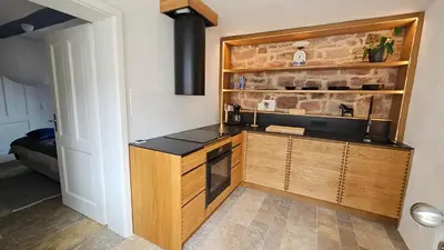 Küche/Küchenzeile in der Unterkunft Designerwohnung im preisgekrönten Denkmal