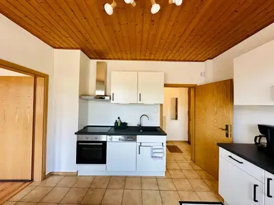 Küche/Küchenzeile in der Unterkunft Ferienwohnung Boxberg