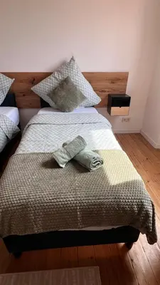 Ein Bett oder Betten in einem Zimmer der Unterkunft Villa Mediterrane - Apartment Milan