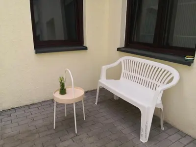 Ein Balkon oder eine Terrasse in der Unterkunft 1,5-Zimmer Apartment in Karlsruhe Südstadt