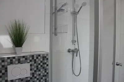 Ein Badezimmer in der Unterkunft 1,5-Zimmer Apartment in Karlsruhe Südstadt