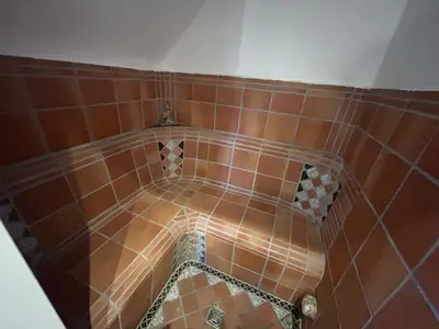 Ein Badezimmer in der Unterkunft Bergfohlenhof