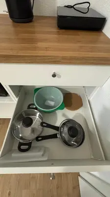 Küche/Küchenzeile in der Unterkunft Böhl Station 1 Zimmer-Wohnungen