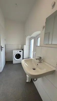 Ein Badezimmer in der Unterkunft Böhl Station WHG 7