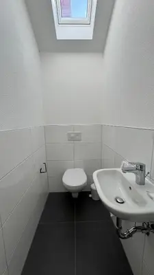 Ein Badezimmer in der Unterkunft Böhl Station WHG 7