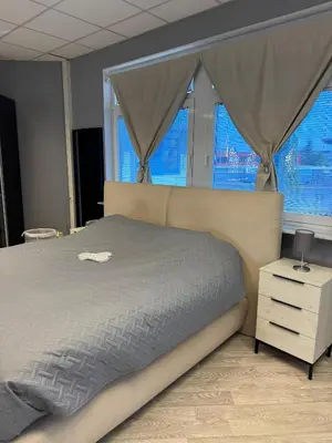 Ein Bett oder Betten in einem Zimmer der Unterkunft Stilvolles & klimatisiertes Loft mit Ausblick in die Ferne