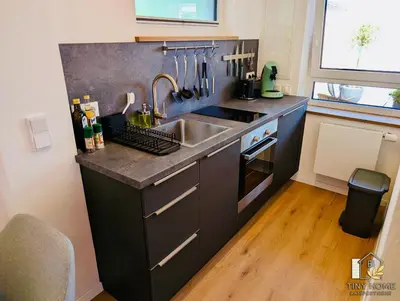 Küche/Küchenzeile in der Unterkunft Tiny Home Lampertheim