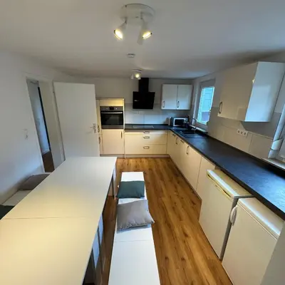 Küche/Küchenzeile in der Unterkunft Monteurzimmer Wohnung in Heilbronn und Umgebung
