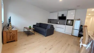 Küche/Küchenzeile in der Unterkunft Ferienwohnung Zur Hofreite Fewo 5