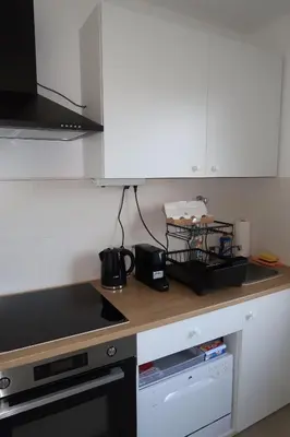 Küche/Küchenzeile in der Unterkunft Monteurwohnung L6 - Apartment 09
