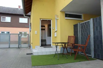 Ein Patio oder anderer Außenbereich in der Unterkunft Ferienhaus in Reilingen