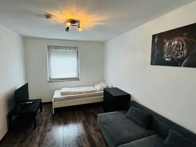 Ein Sitzbereich in der Unterkunft Apartment Aschaffenburg