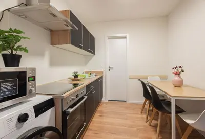 Küche/Küchenzeile in der Unterkunft G-Living - Theodor Heuss Str