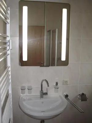 Ein Badezimmer in der Unterkunft Ferienhof auf dem Berg