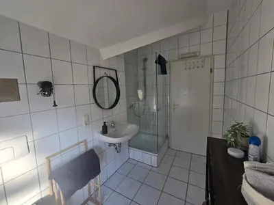 Ein Badezimmer in der Unterkunft Wohnung- ideal für beruflich unterwegs