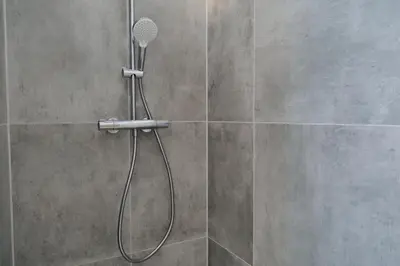 Ein Badezimmer in der Unterkunft Untergeschoss mit Stil modern, ruhig & mit Terrasse
