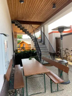Ein Balkon oder eine Terrasse in der Unterkunft Pension Casa Rosa