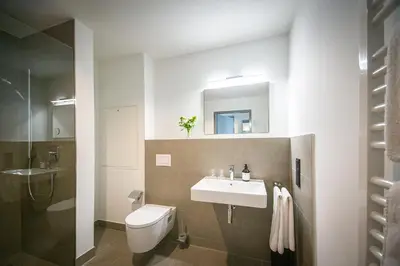 Ein Badezimmer in der Unterkunft stuub karlsruhe