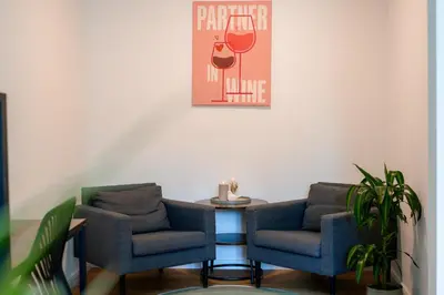 Ein Sitzbereich in der Unterkunft VINOKAT Living - Exklusiv - Top Lage