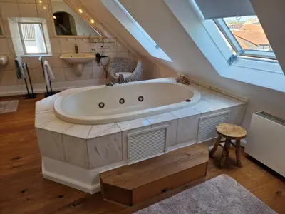 Ein Badezimmer in der Unterkunft Ferienhaus Lisette Wohlfühldomizil zwischen Rebenmeer und Pfälzer Wald