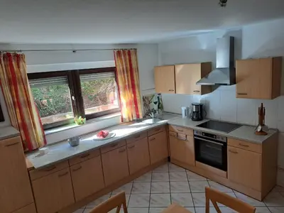Küche/Küchenzeile in der Unterkunft Ferienwohnung Grasmück