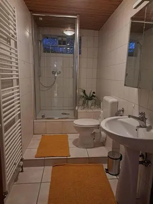 Ein Badezimmer in der Unterkunft Ferienwohnung Grasmück