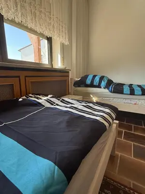 Ein Bett oder Betten in einem Zimmer der Unterkunft Monteur- und Ferienwohnung Ketsch