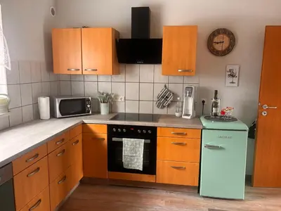 Küche/Küchenzeile in der Unterkunft Ferienwohnung Schwegenheim 