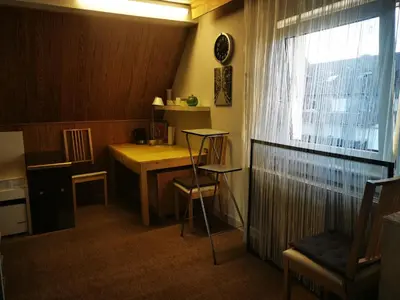 Ein Sitzbereich in der Unterkunft Ferienwohnung Zimmer