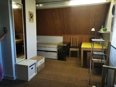 Ein Sitzbereich in der Unterkunft Ferienwohnung Zimmer