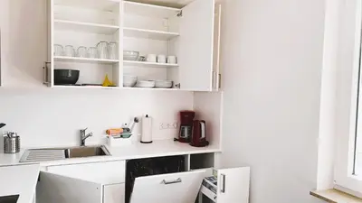Küche/Küchenzeile in der Unterkunft ZeitRaum Apartments Heilbronn