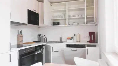 Küche/Küchenzeile in der Unterkunft ZeitRaum Apartments Heilbronn
